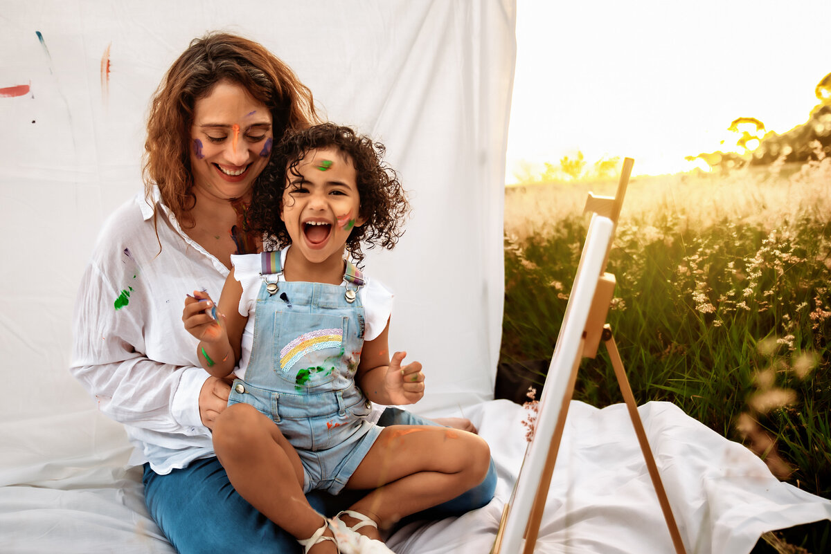 family portrait photos in field dreams Brisbane