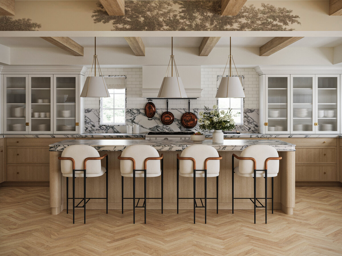 white and oak kitchen