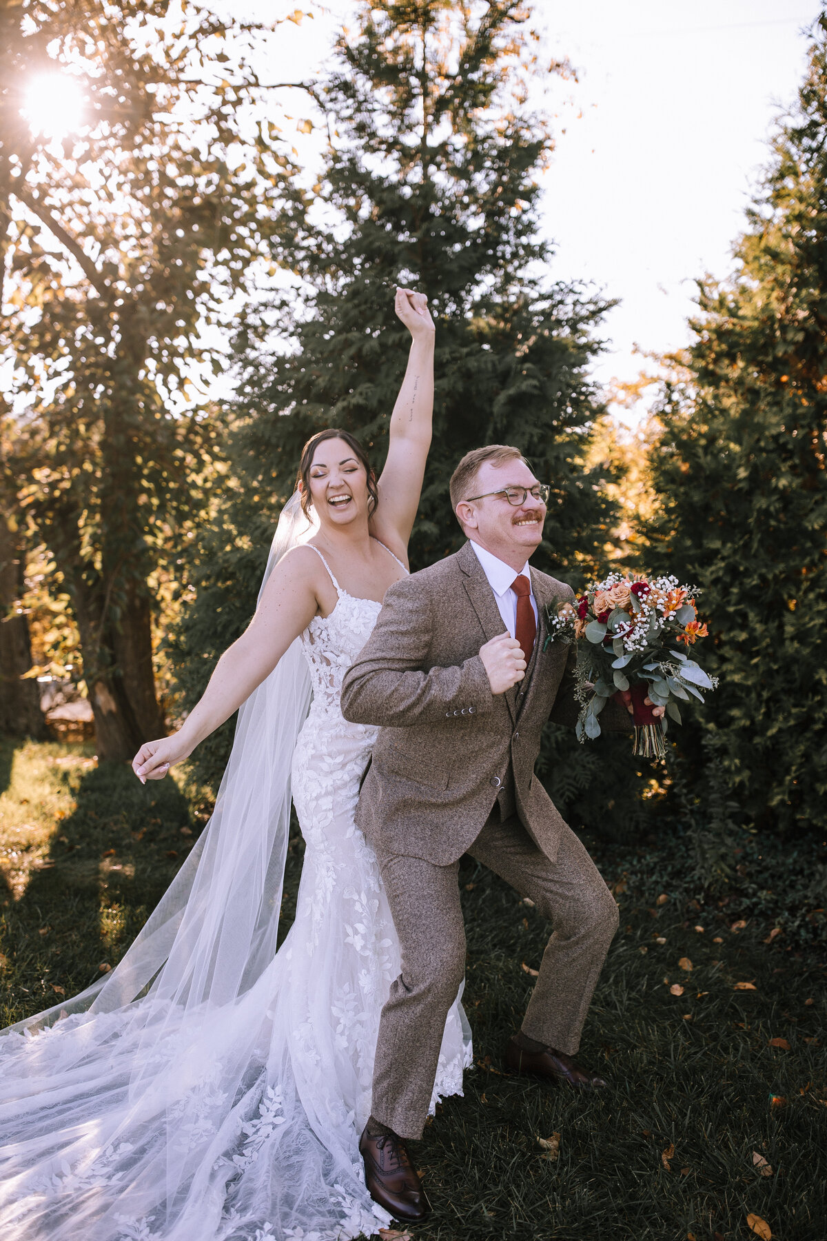 Bride and groom dancing on their wedding day in Pittsburgh.