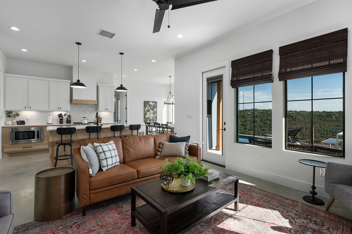 open concept living room and kitchen