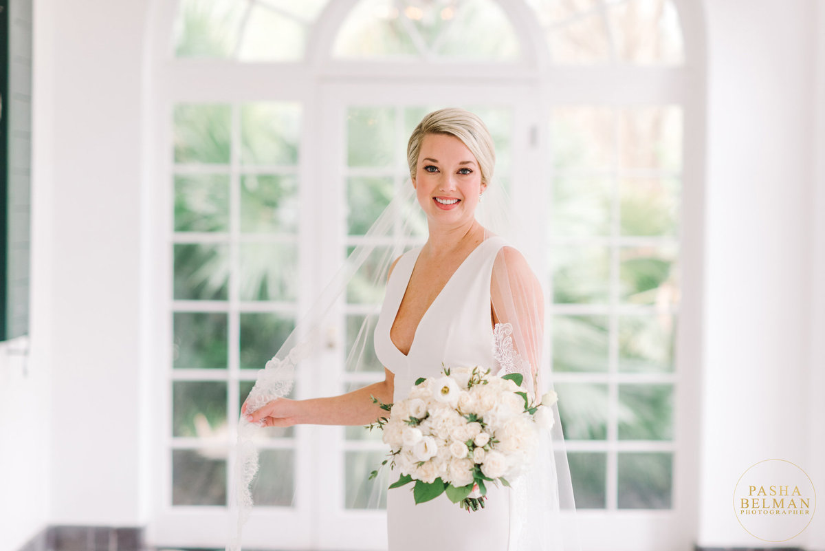 Lowndes Grove Wedding Bridal Photos in Charleston, SC - Top Charleston Wedding Photographer