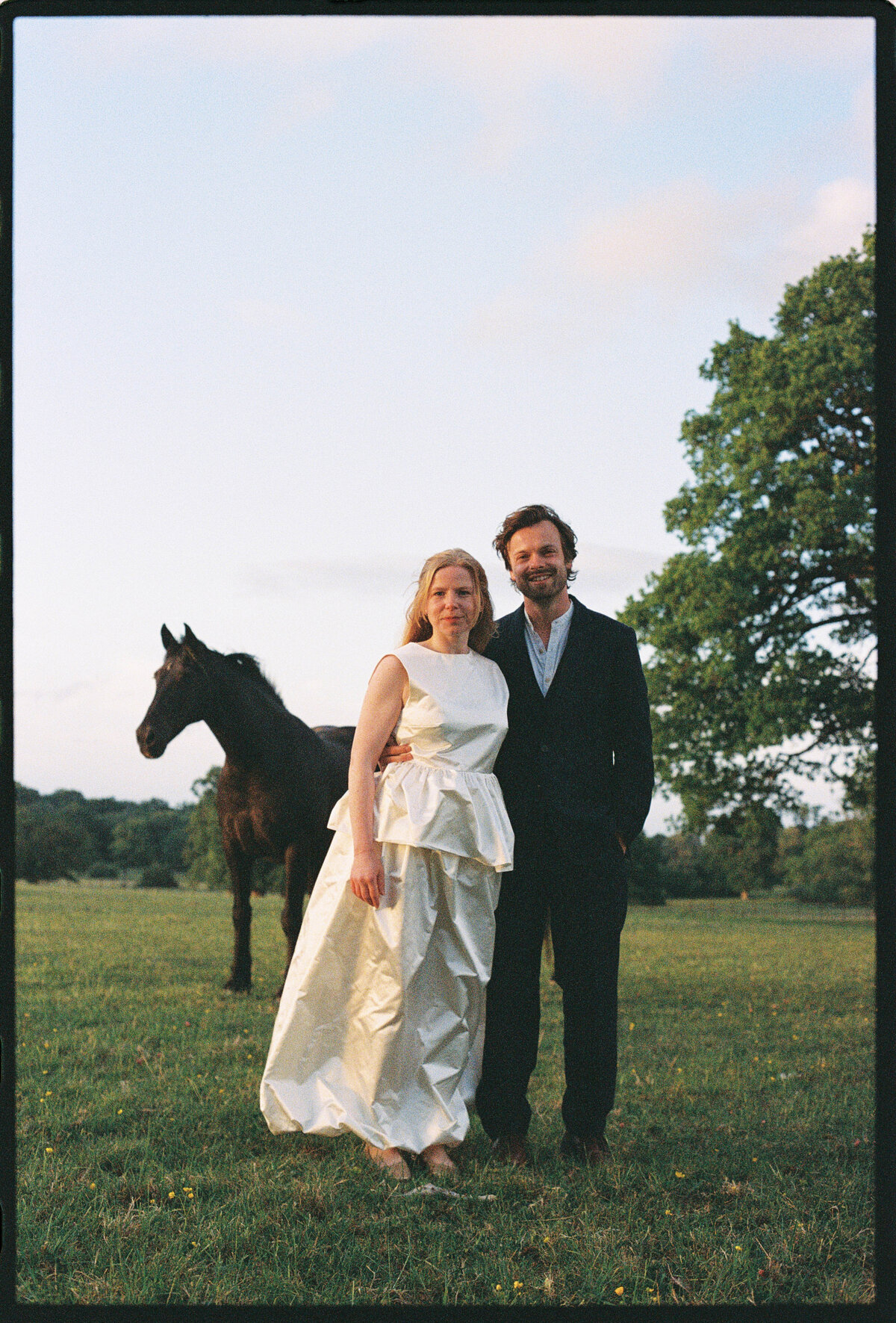 35mm wedding portrait in the Cotswolds