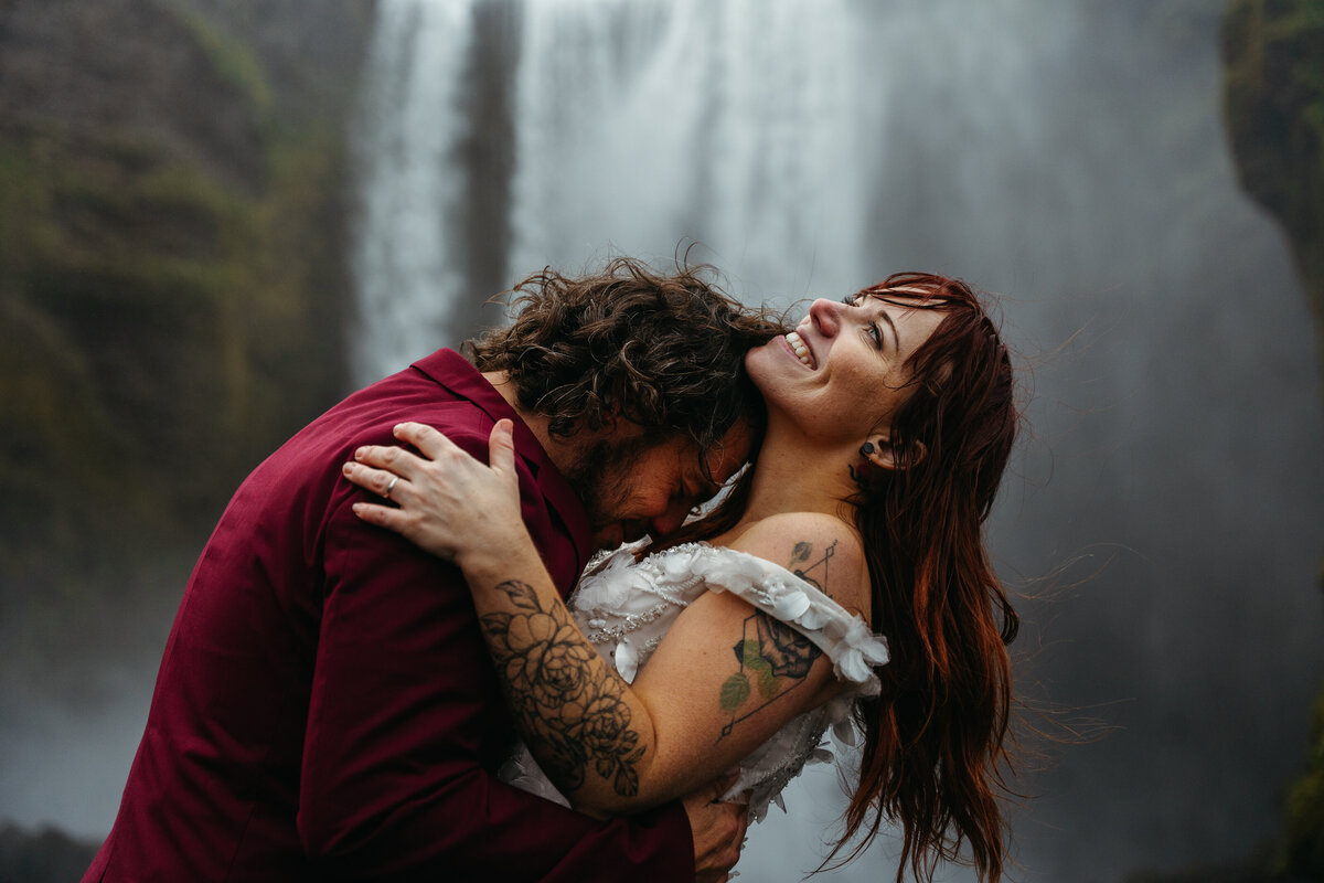 Skógafoss Iceland Elopement Photographer -9