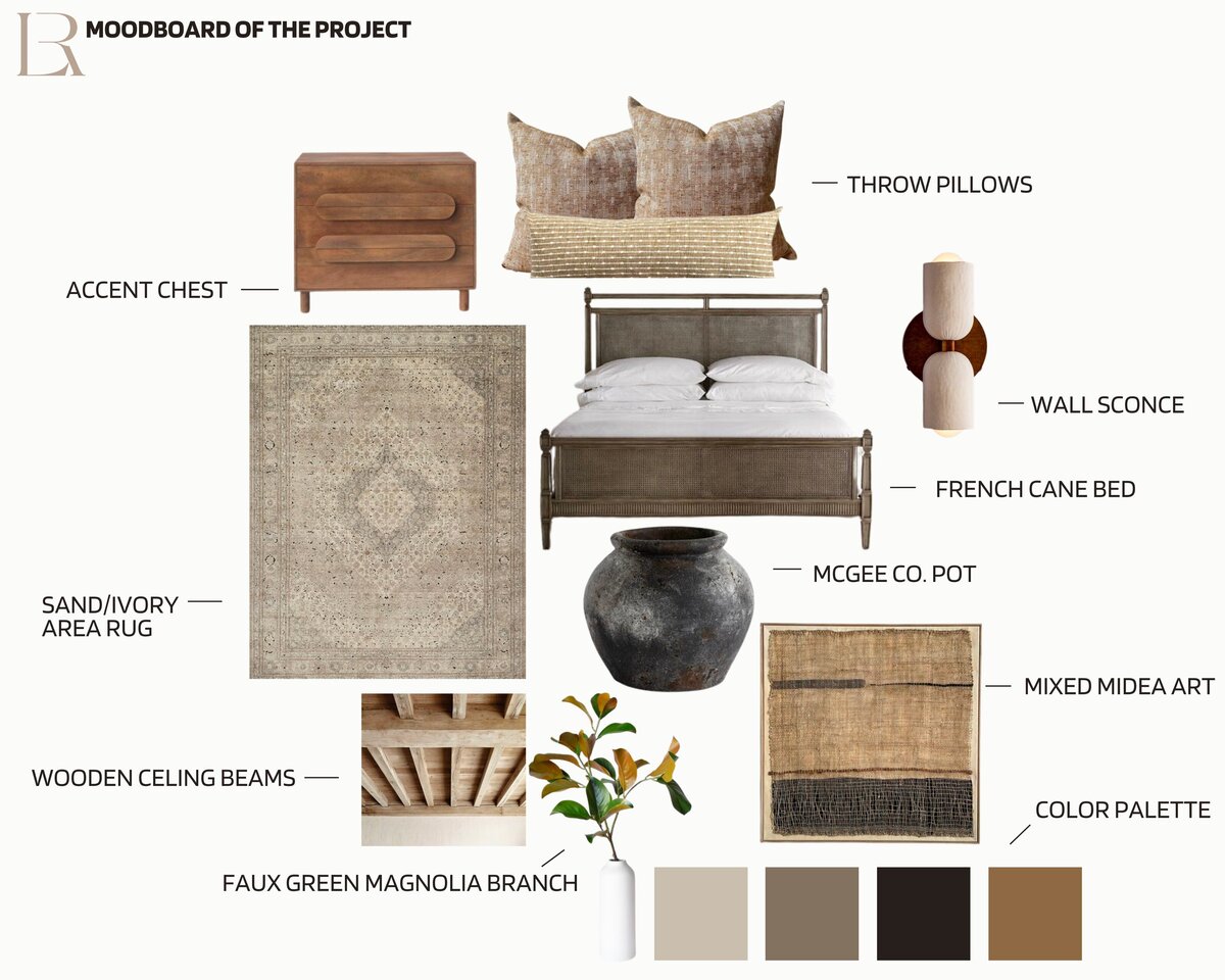 Moodboard - organic bedroom 