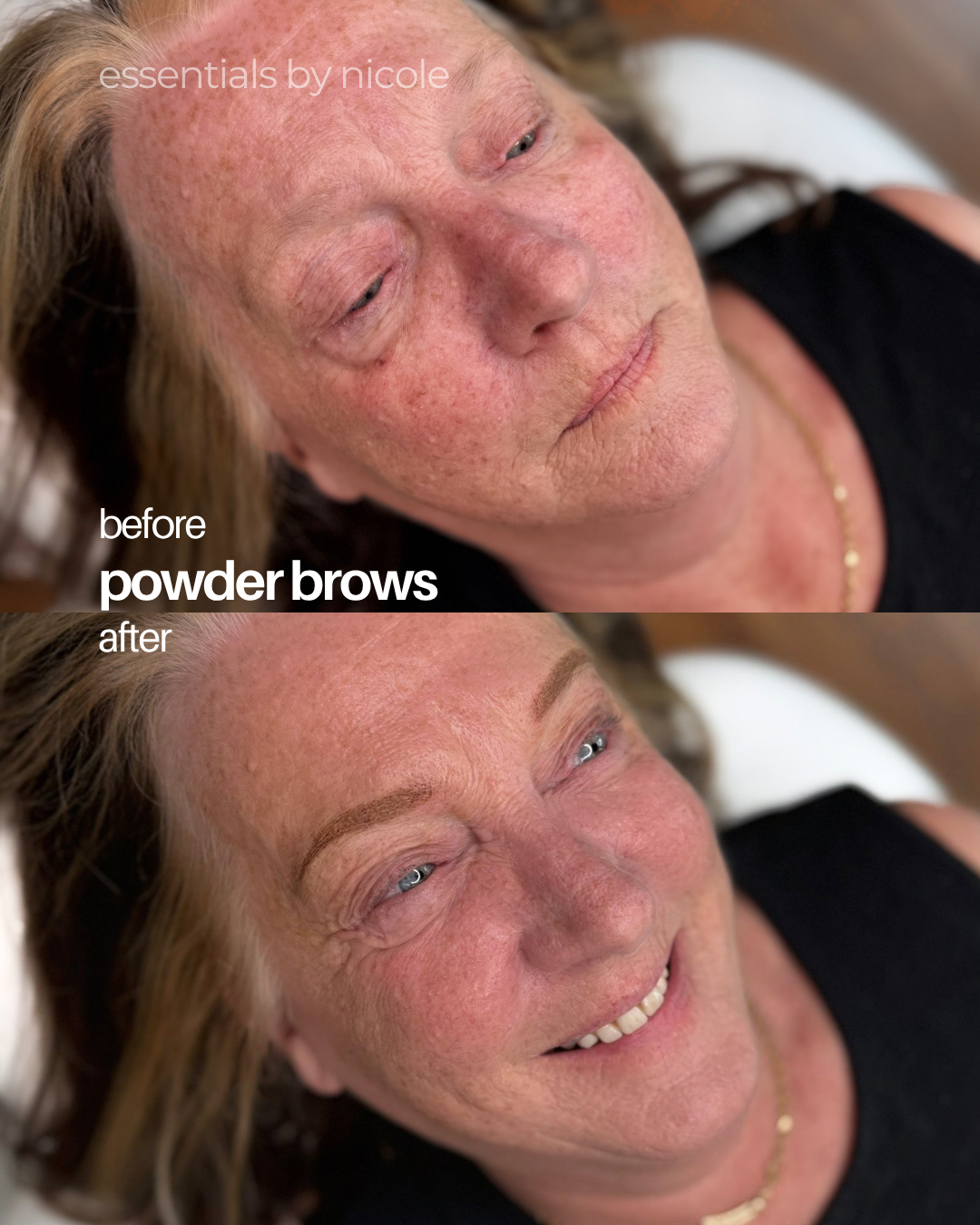 permanent eyebrows before and after in west springfield massachusetts at essentials by nicole