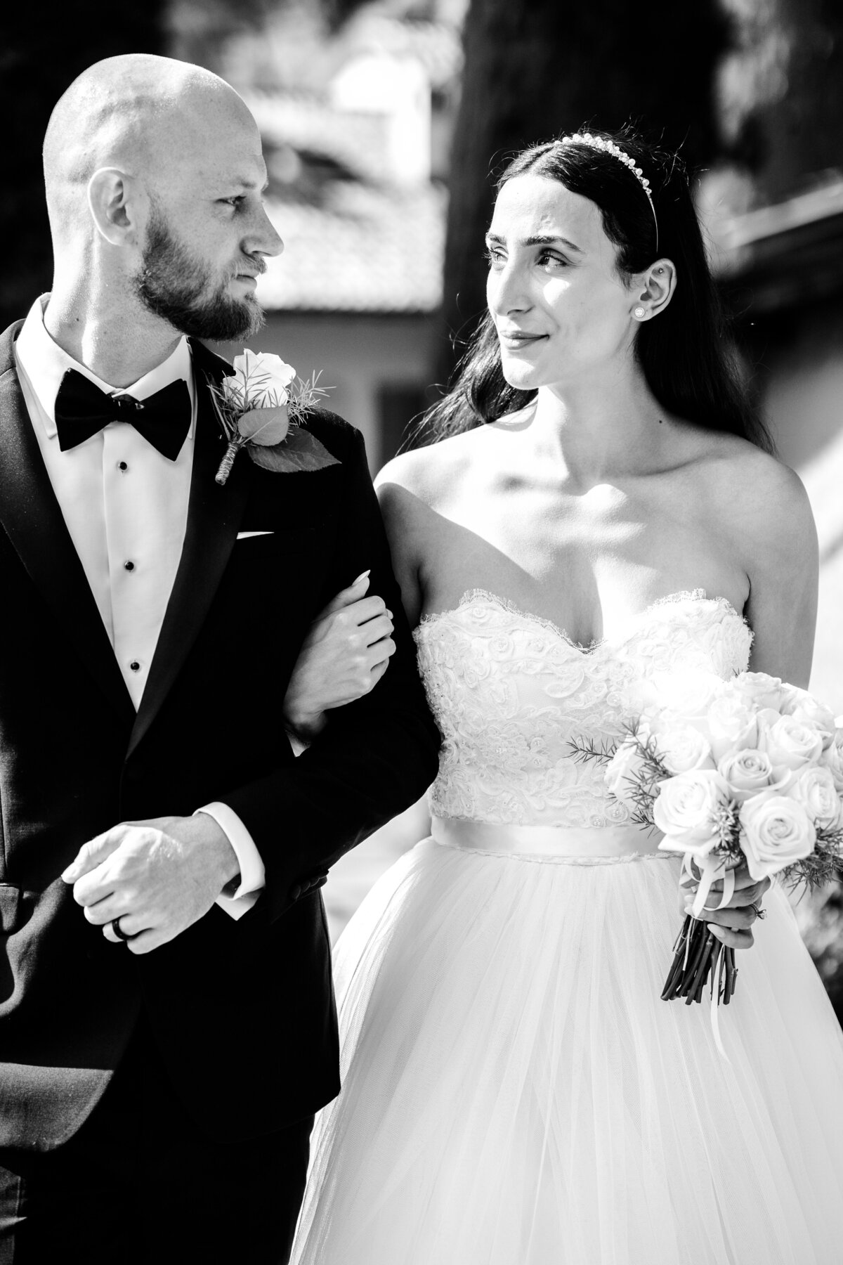 Film photograph of an elopement at Villa Cassinella on Lake Como Italy