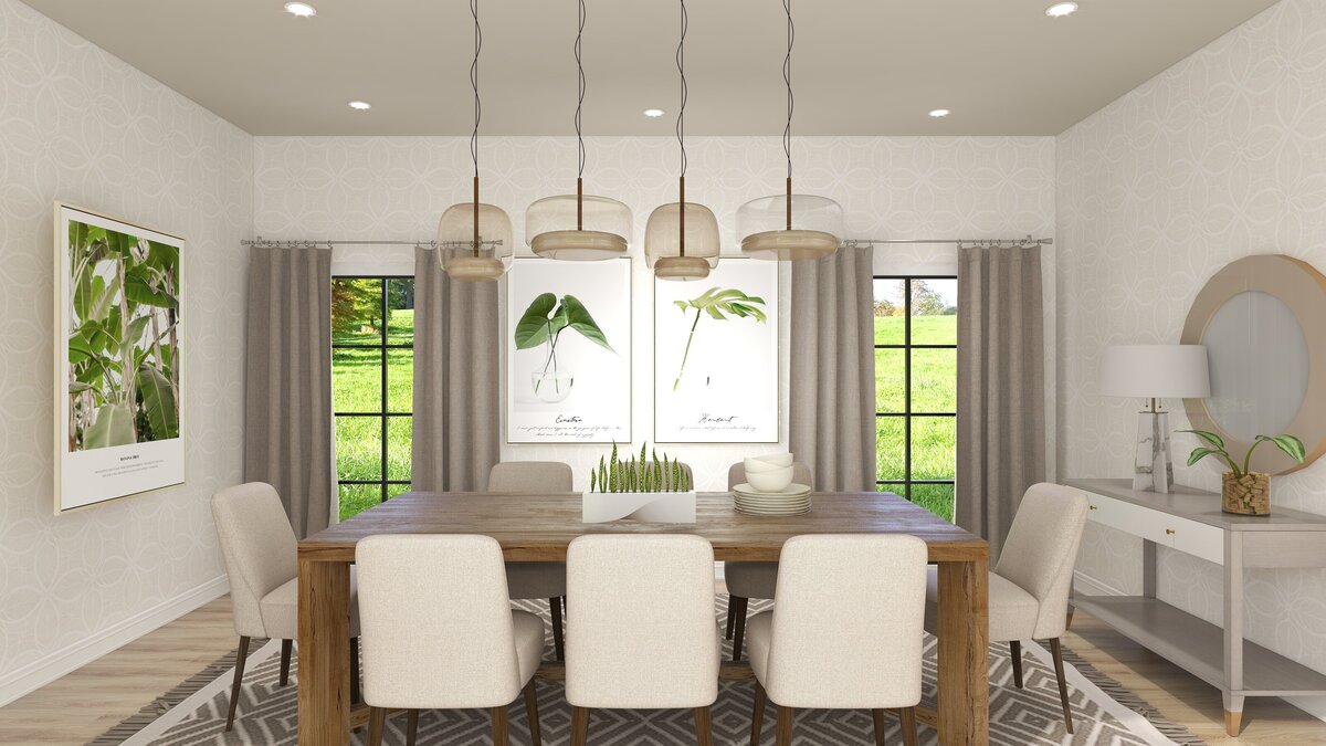 Farmhouse dining room render