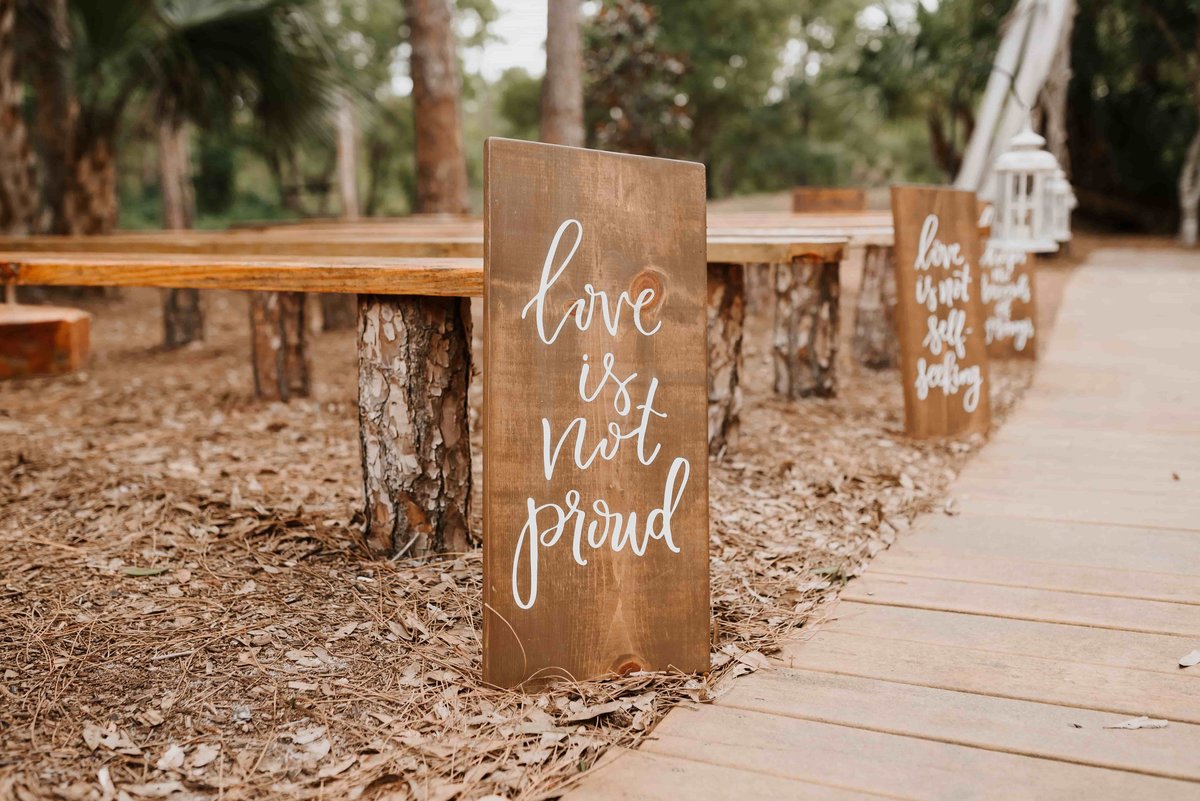wedding sign aisle sign calligraphy-1