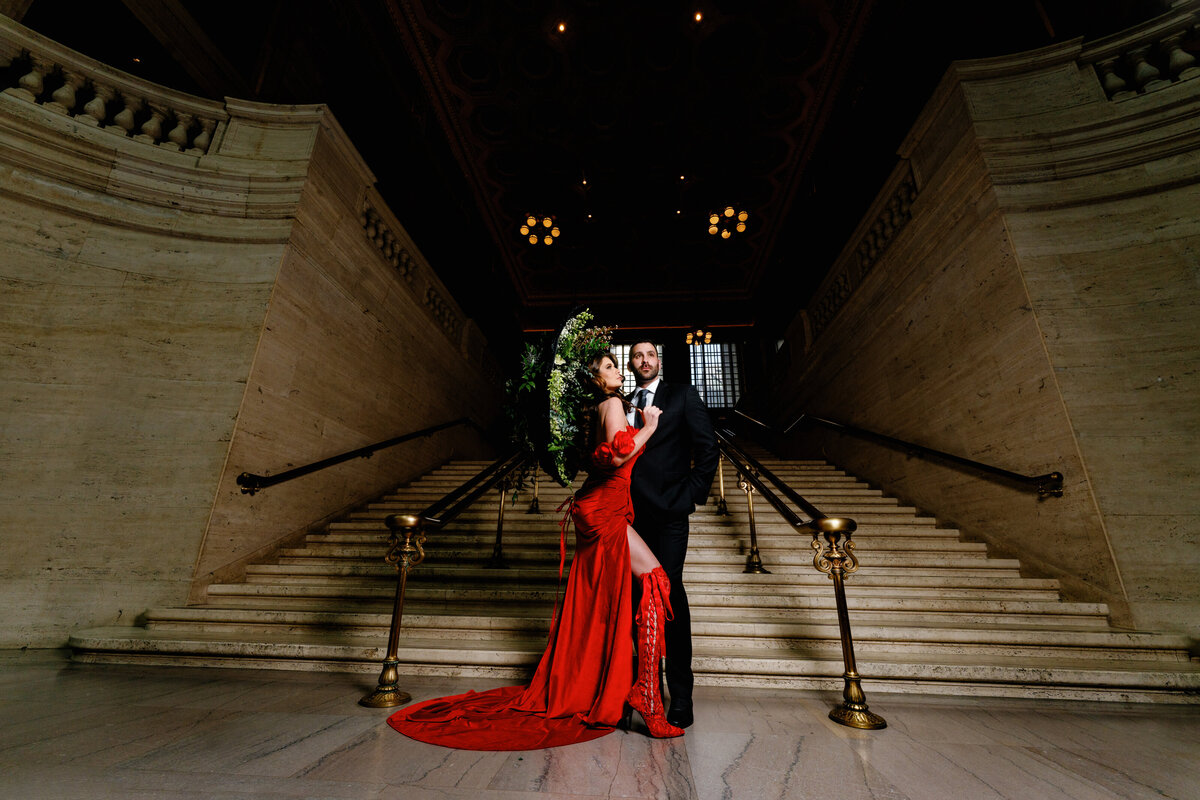 Aspen-Avenue-Chicago-Wedding-Photographer-Union-Station-Chicago-Theater-Engagement-Session-Timeless-Romantic-Red-Dress-Editorial-Stemming-From-Love-Bry-Jean-Artistry-The-Bridal-Collective-True-to-color-Luxury-FAV-5