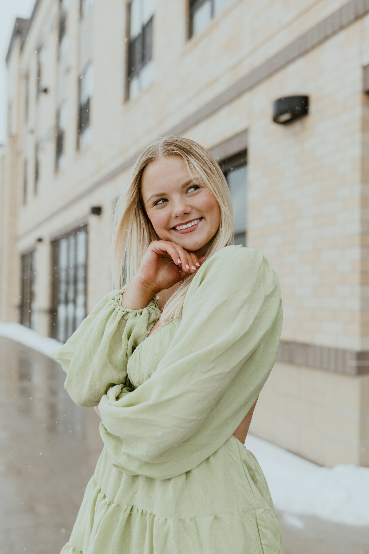 winter fargo senior portrait