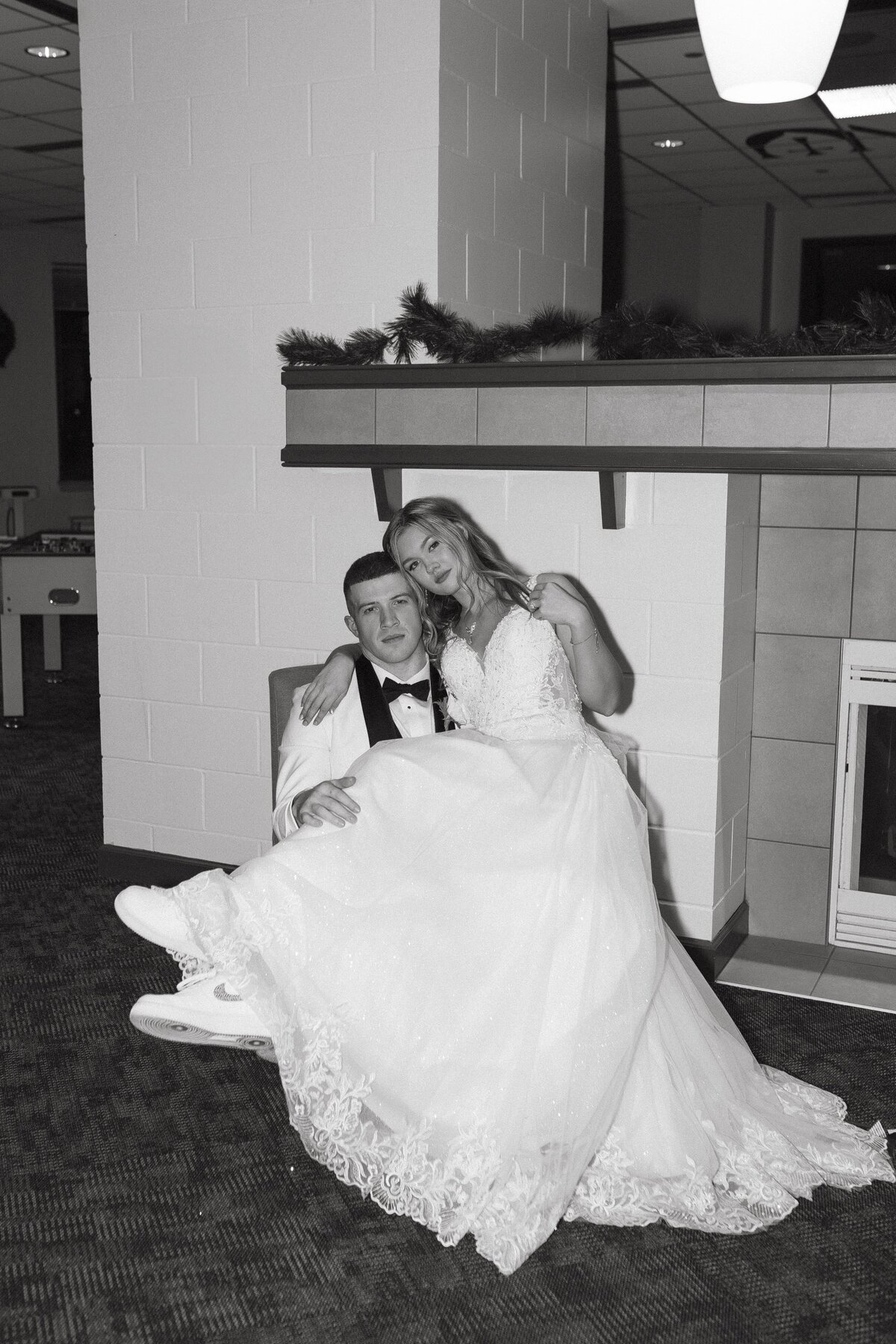 old money editorial vibes of bride and groom