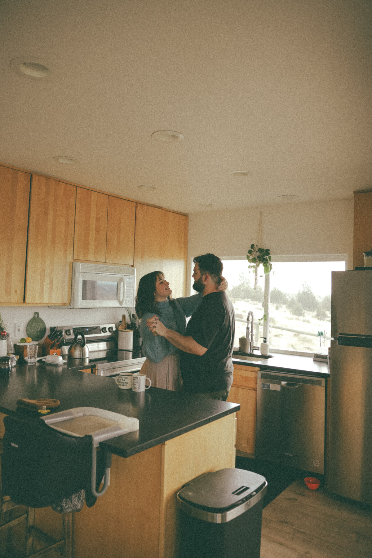 Intimate In-Home Couples Session Dancing in the Kitchen Together