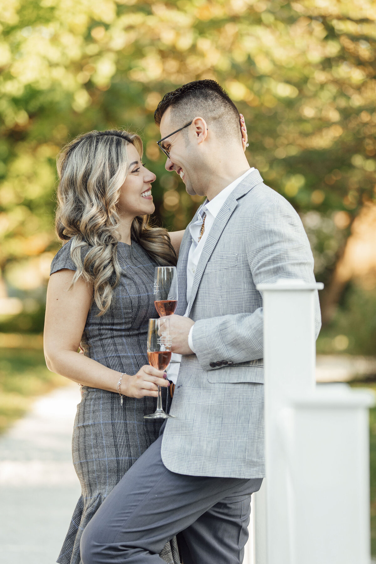 Proposal Photos | Groom-to-be proposing in a romantic garden setting surrounded by flowers at Sayen House and Gardens | Hamilton Township, New Jersey