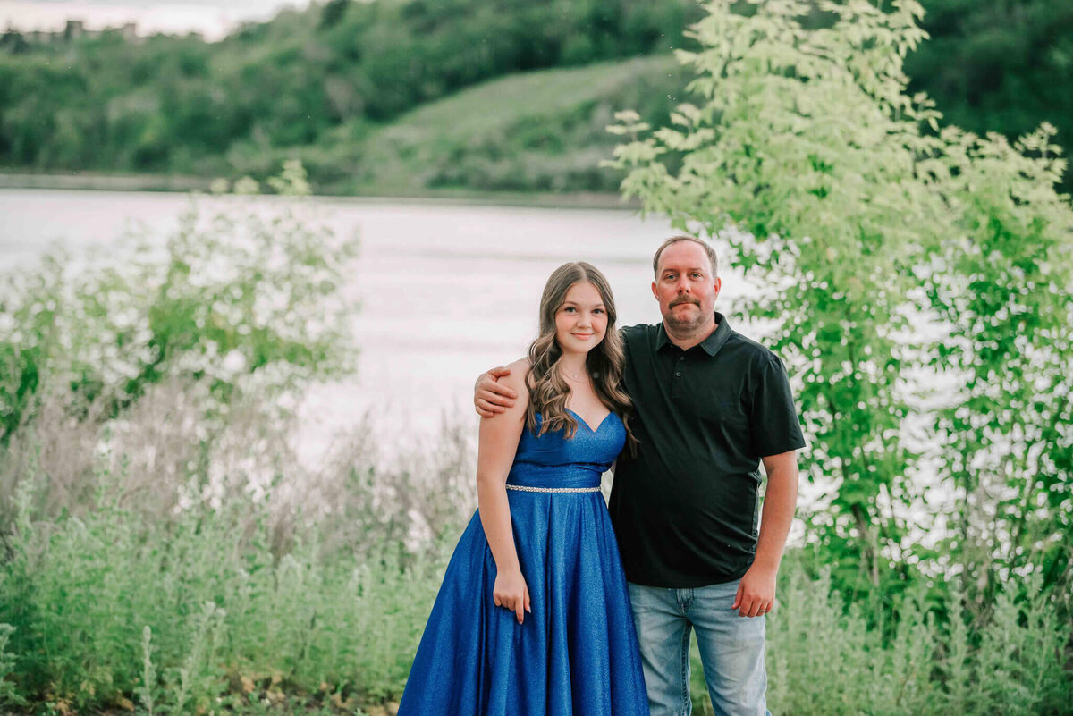 Just a girl and her dad. 