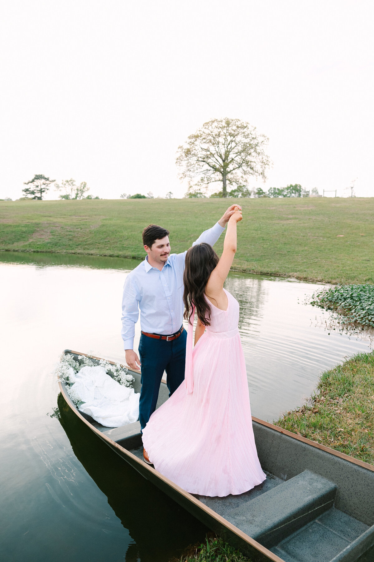 Louisiana Engagements Canoe Photographer