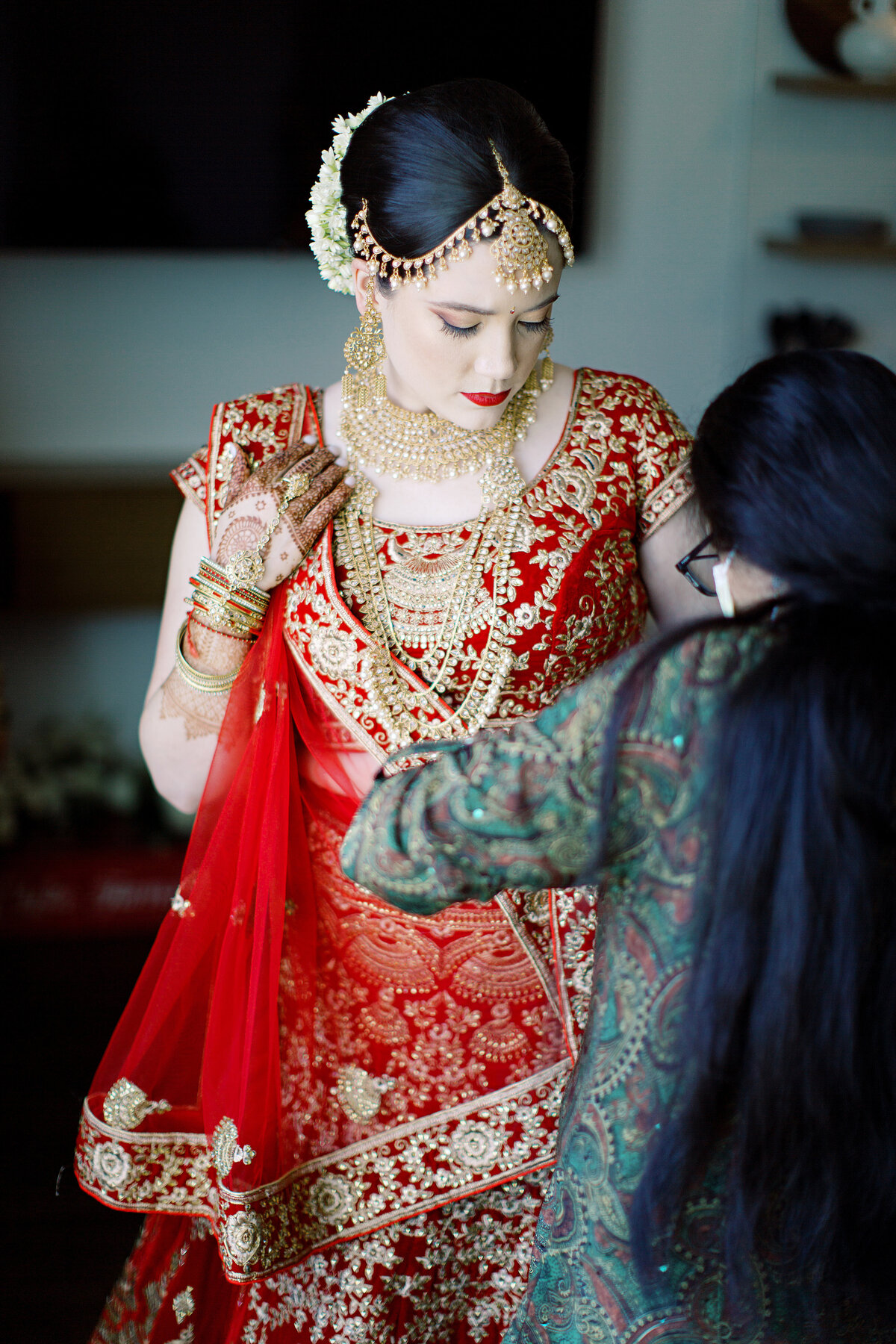 3 - Westin Tampa Midtown Indian Fusion Wedding Bride Sari - Tampa Bay Wedding Planner