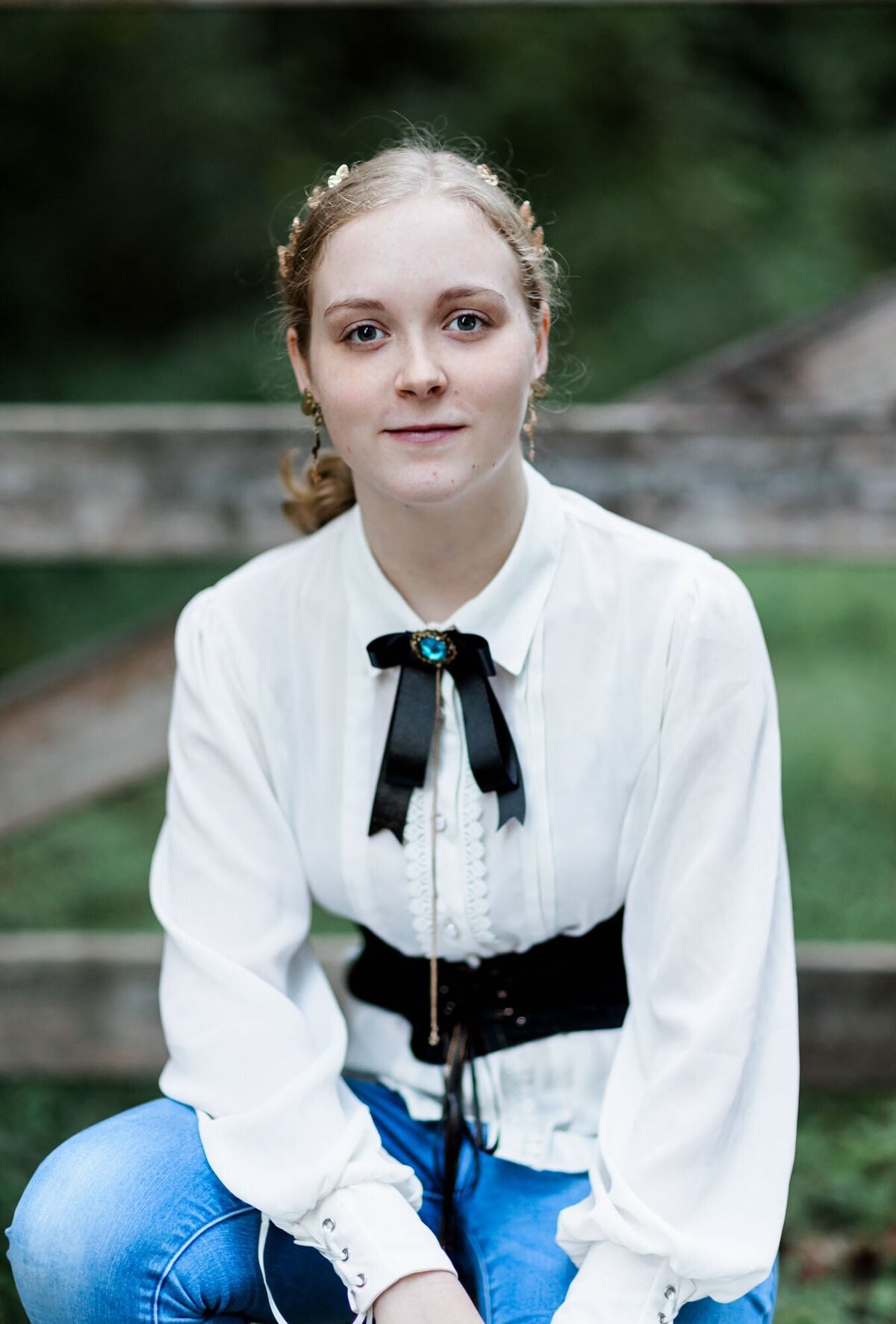 Headshot of a spunky stylish actor in Peachtree City.