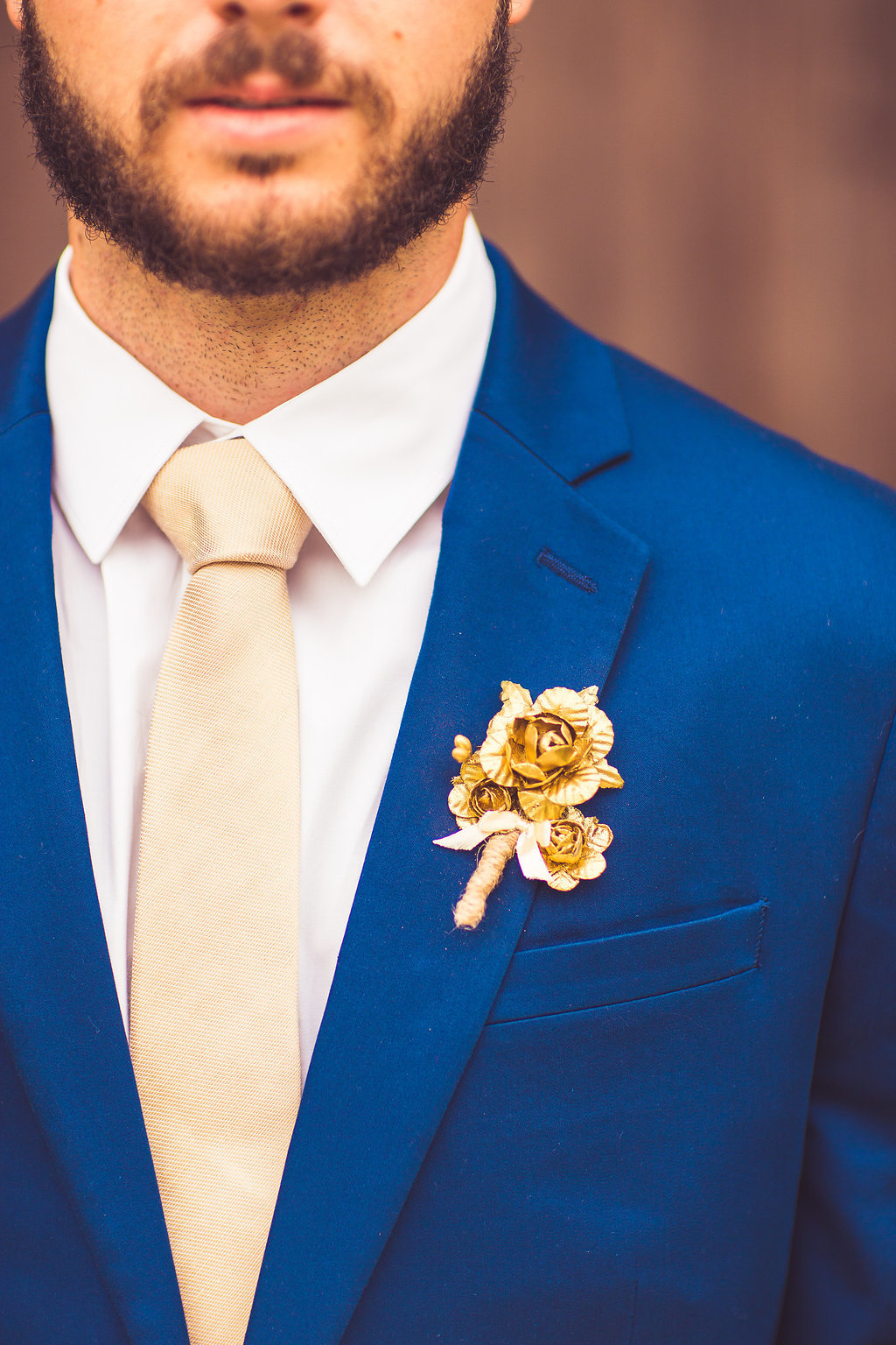 Wedding Photograph Of Man in a Blue Suit Los Angeles