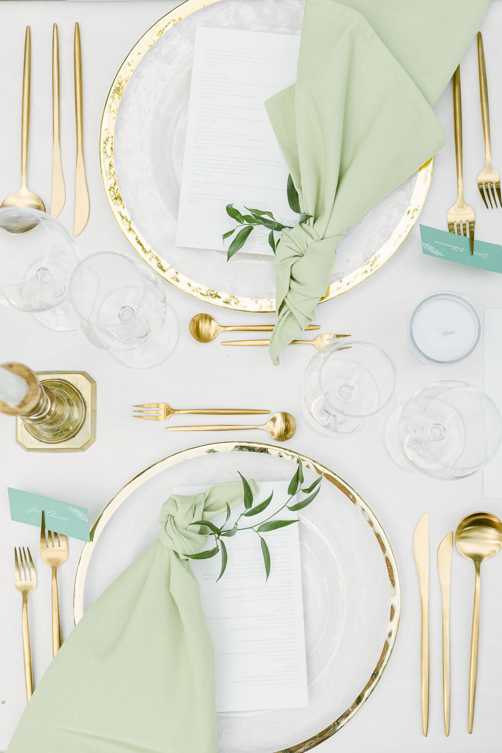 wedding reception inspiration in olive green