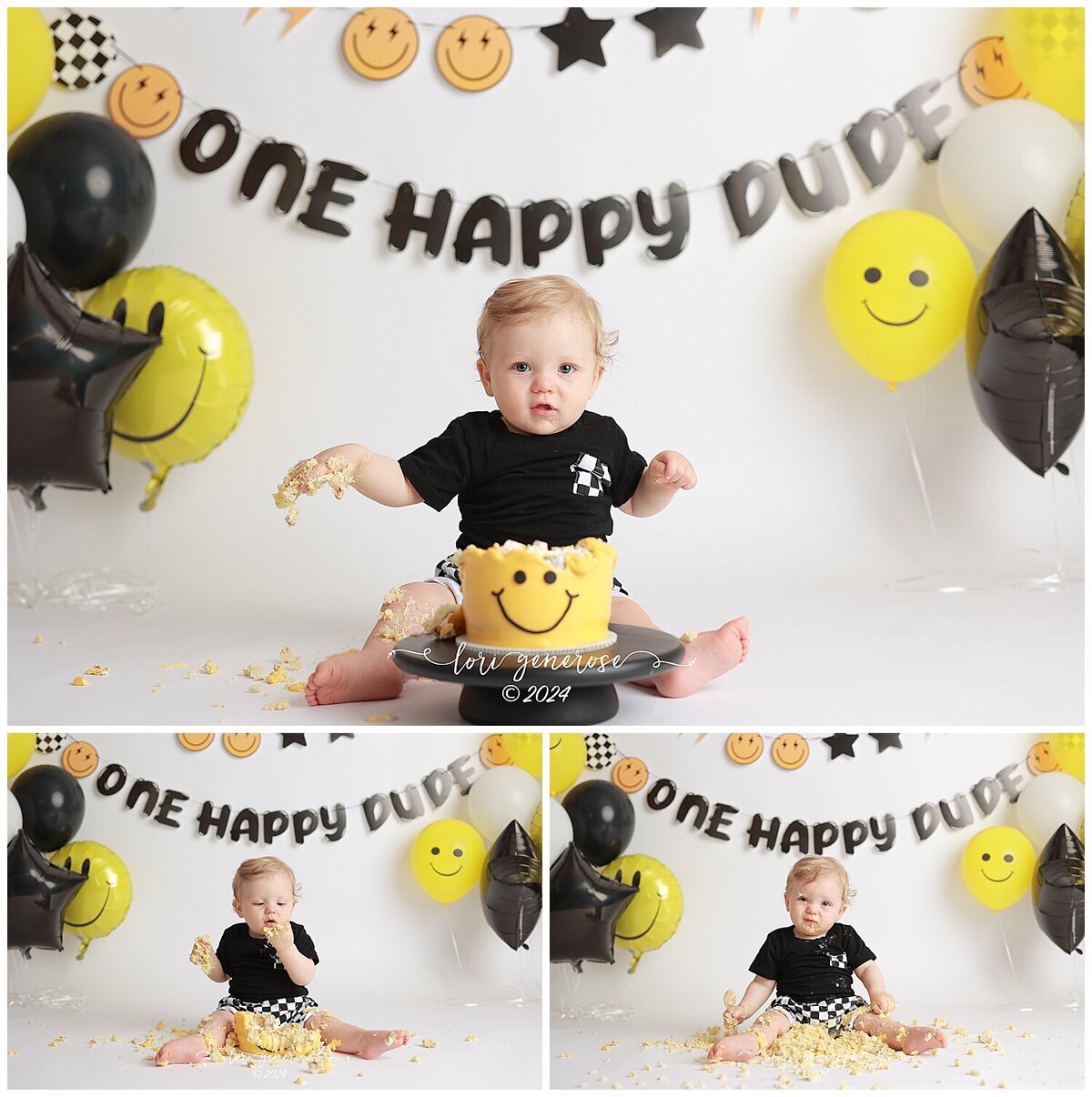 lehigh-valley-photographer-lori-generose-lg-photography-first-birthday-cake-smash-boy-wilson-pa