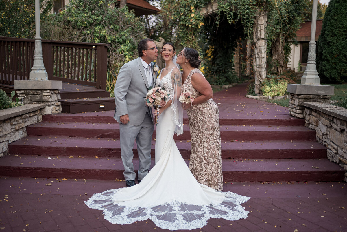 Natural light bridal portrait with soft focus