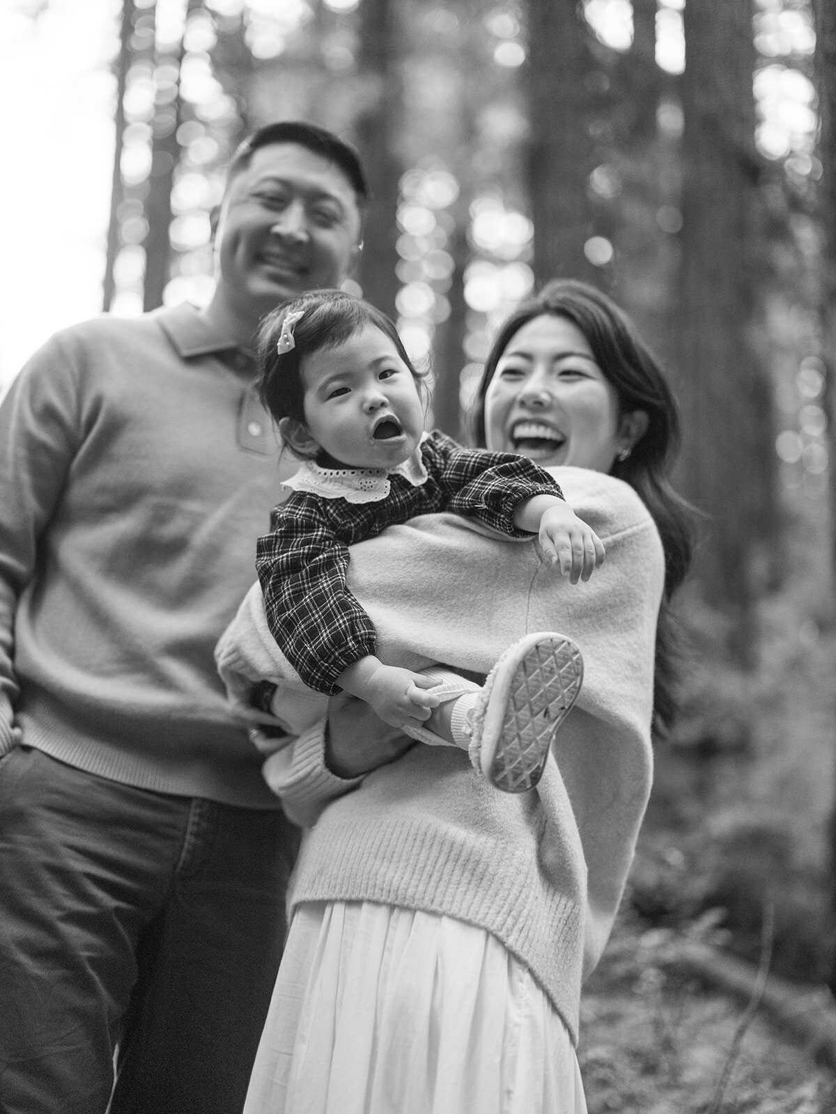 Candid redwood family photos East Bay Oakland fall photographer