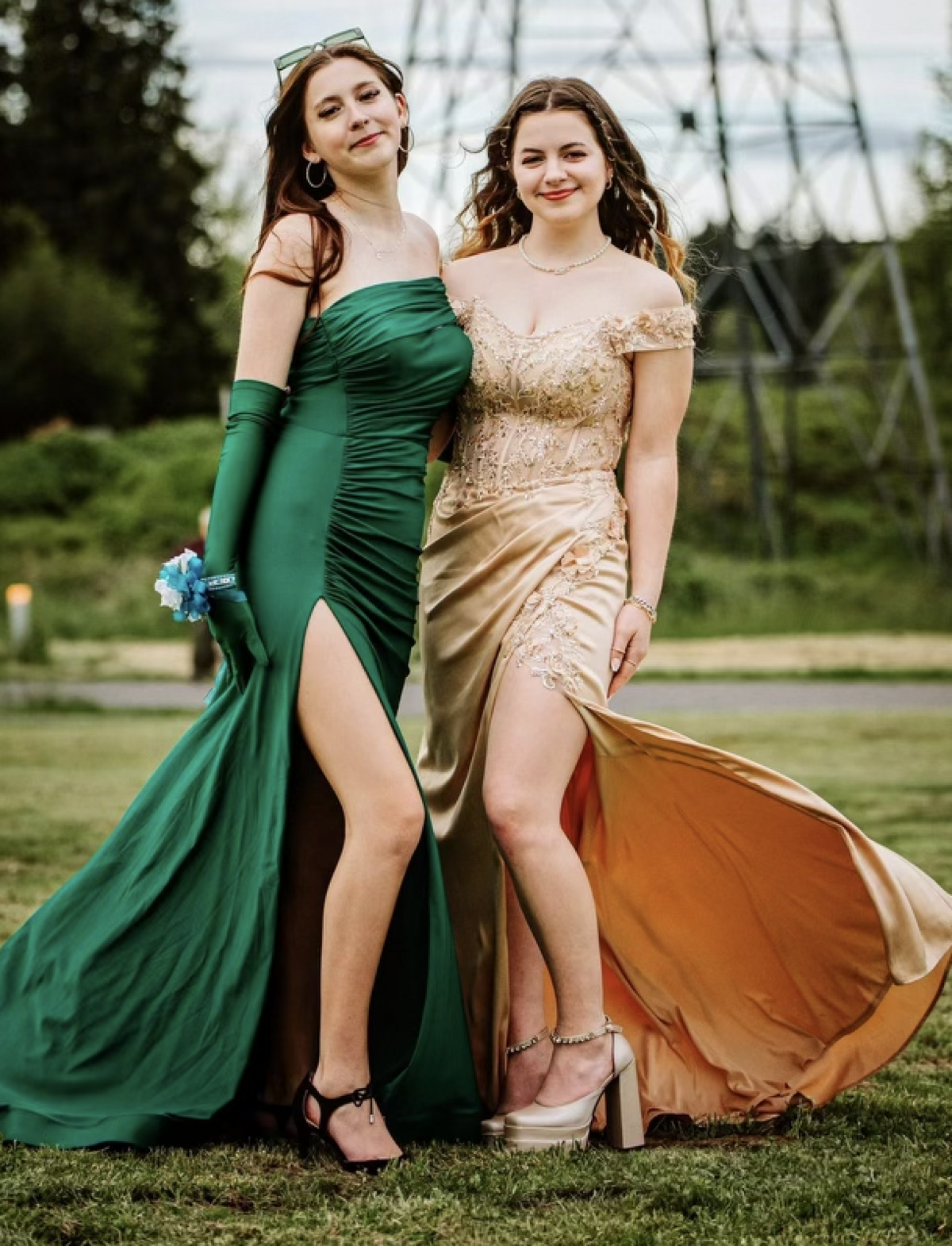Formal Dress Green and Gold | Lucia Isabel