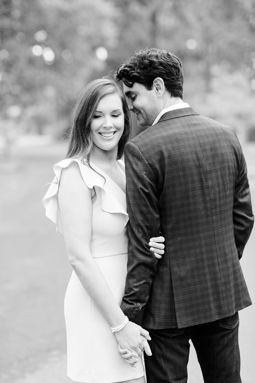 Engagement portrait in black and white