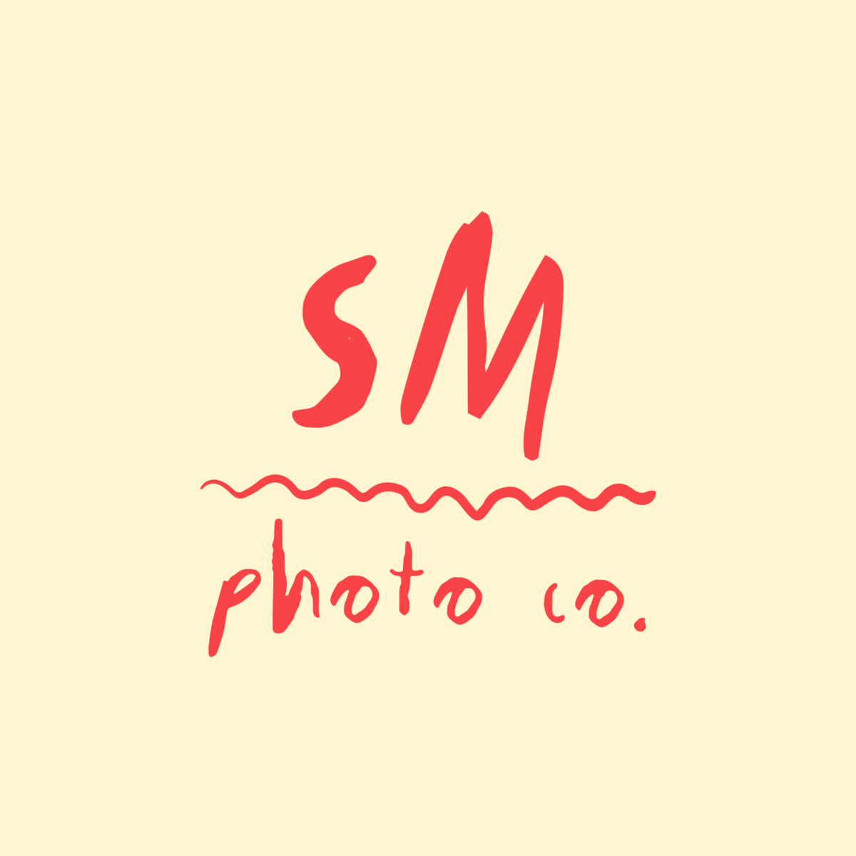 Initial sm handwriting logo with brush template Vector Image