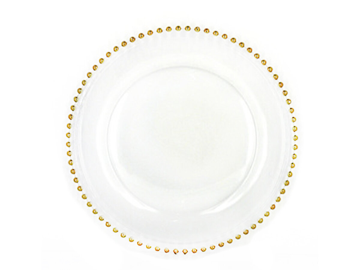Gold Bead Charger Plates