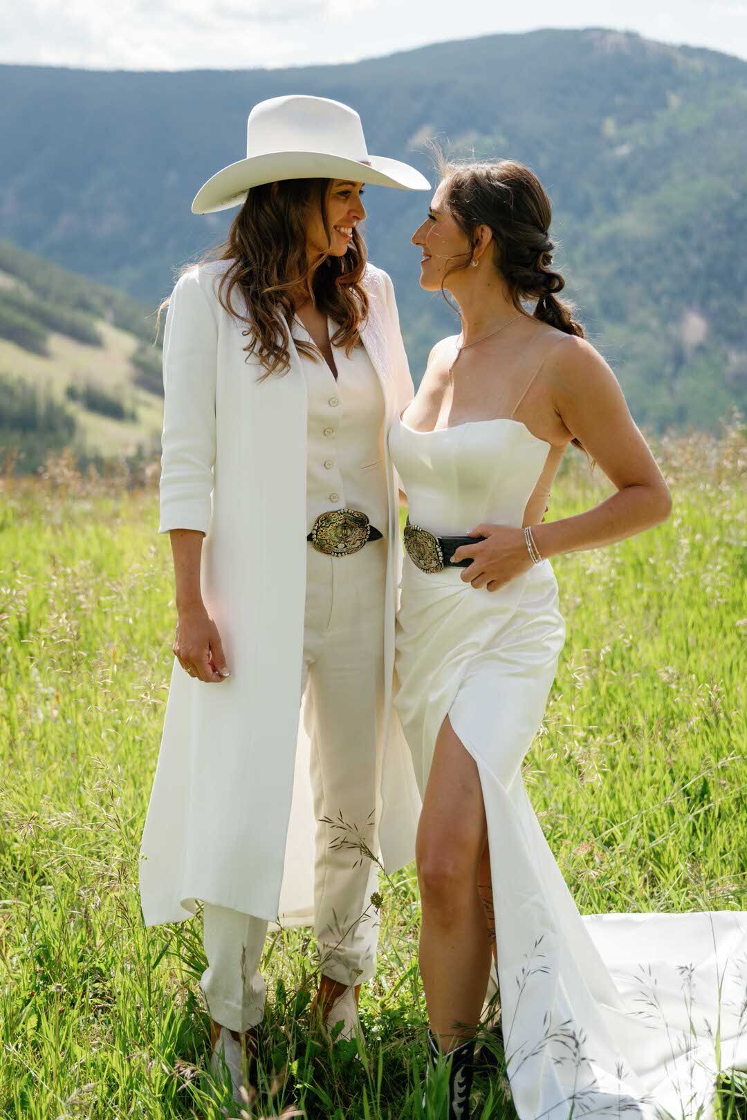 3a Two Brides Beaver Creek Colorado Mountain Wedding by GoBella.com @gobella 33