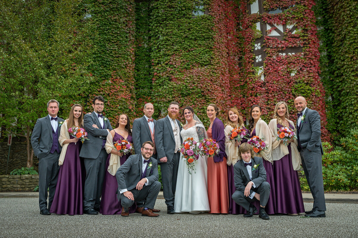 Casual bridal party by ivy at Peek'n Peak Resort.