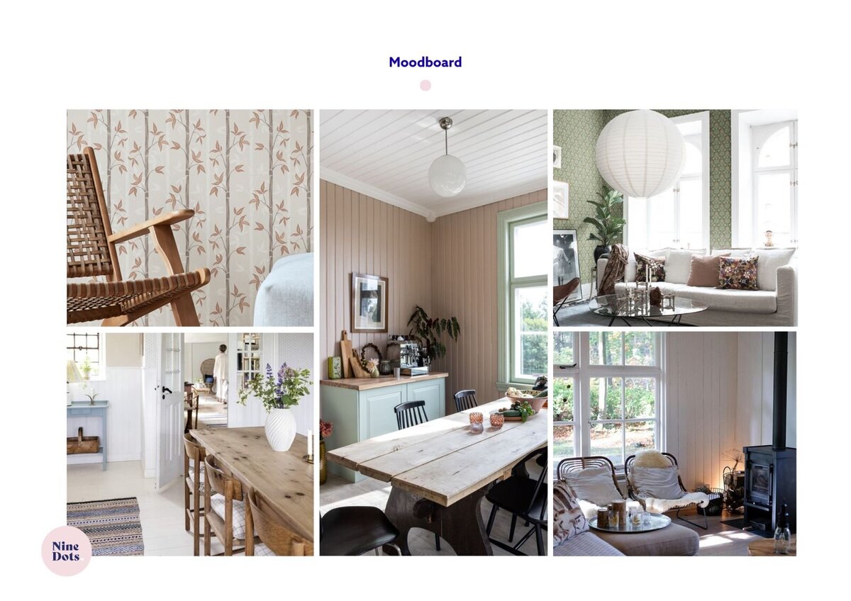Moodboard vakantiehuis Zweden Nine Dots