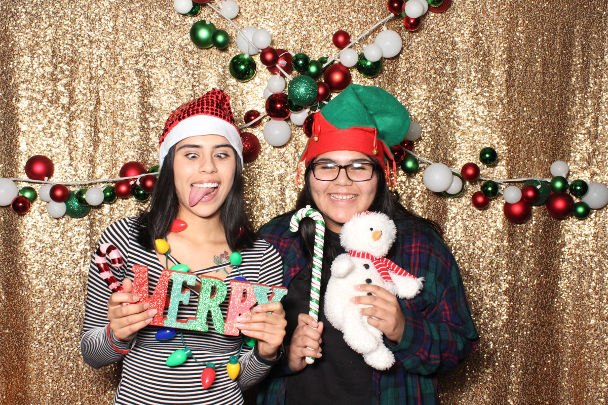 festive party photo booth
