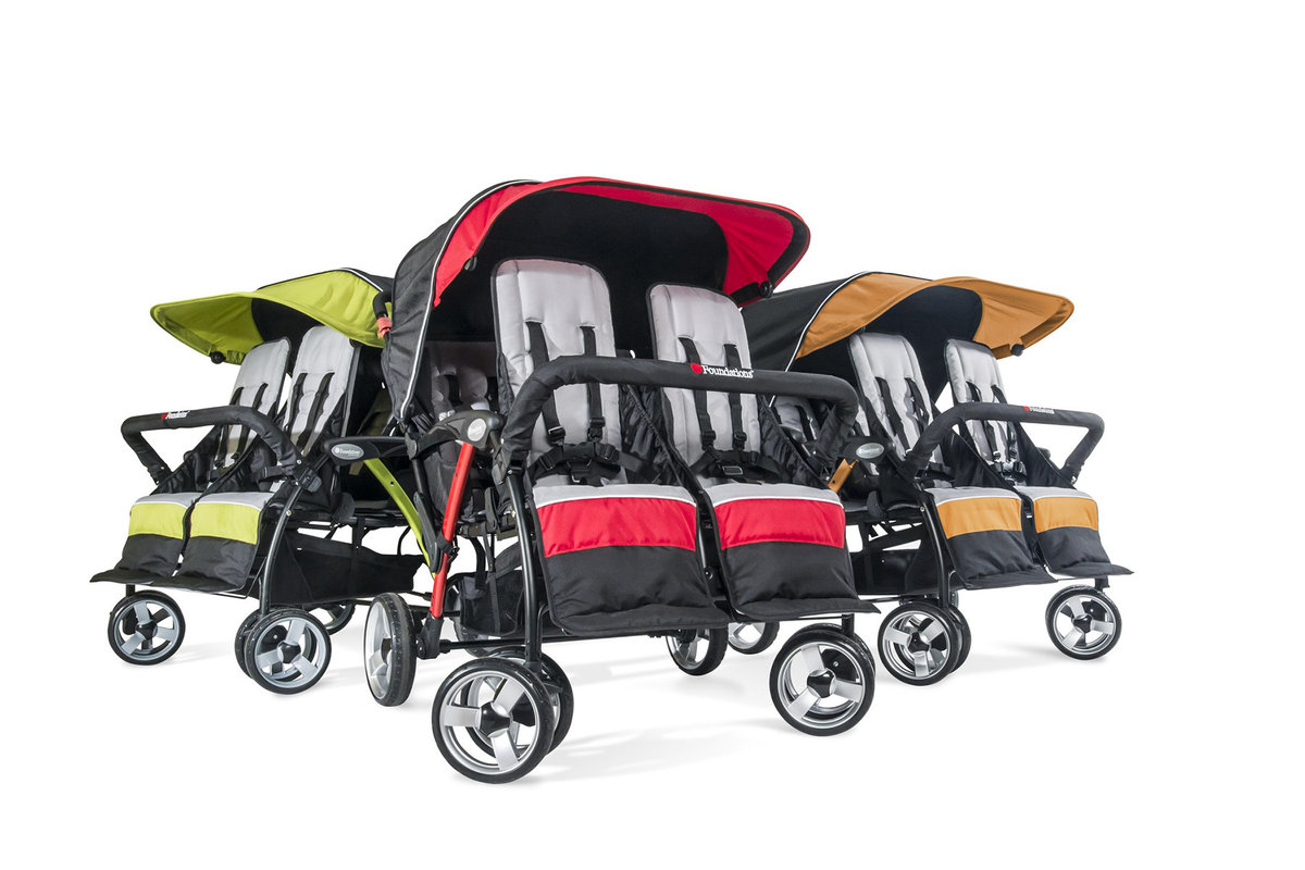 Advertising photograph of child stroller