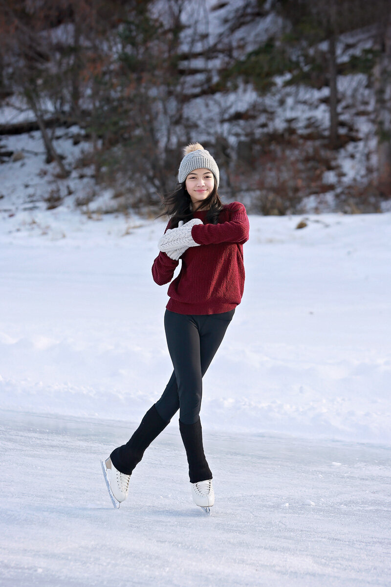 Skating girl in Bowness Park