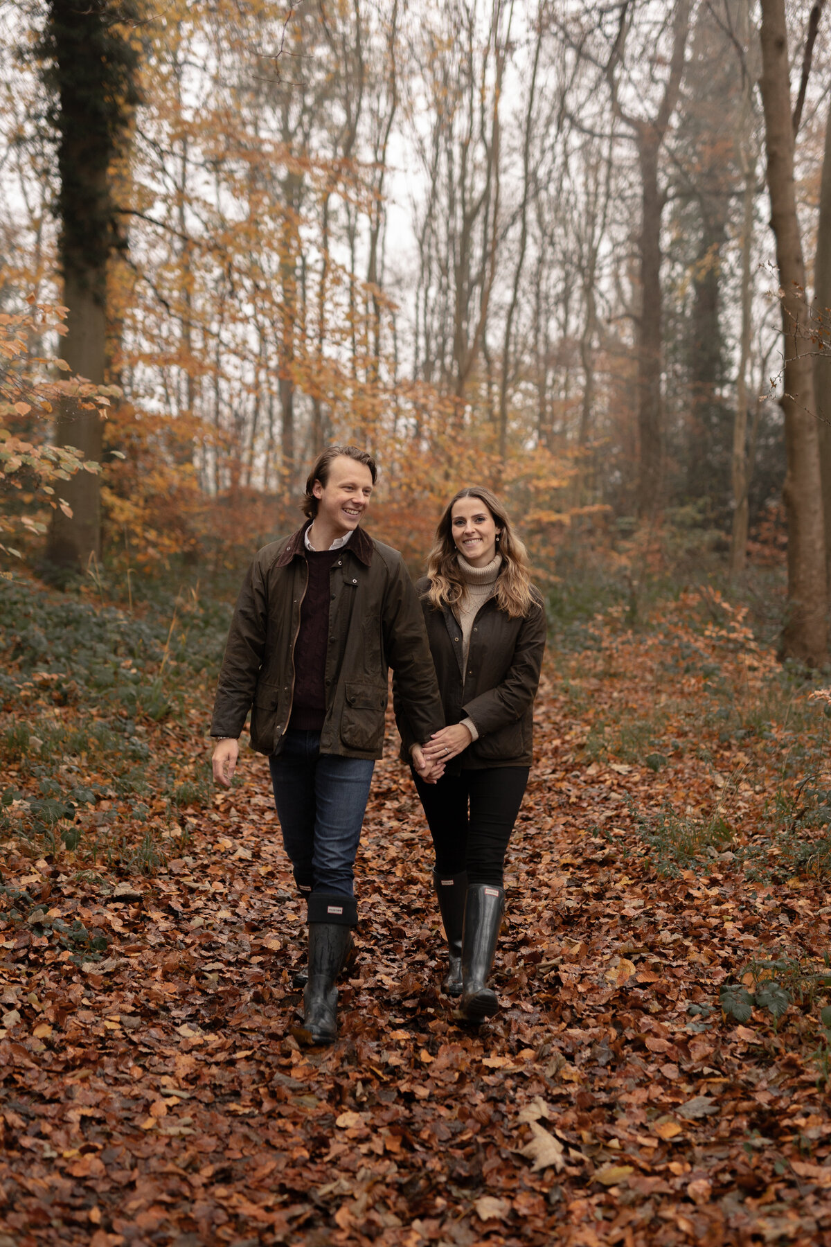 Engagement portraits in Castle Combe, Cotswolds