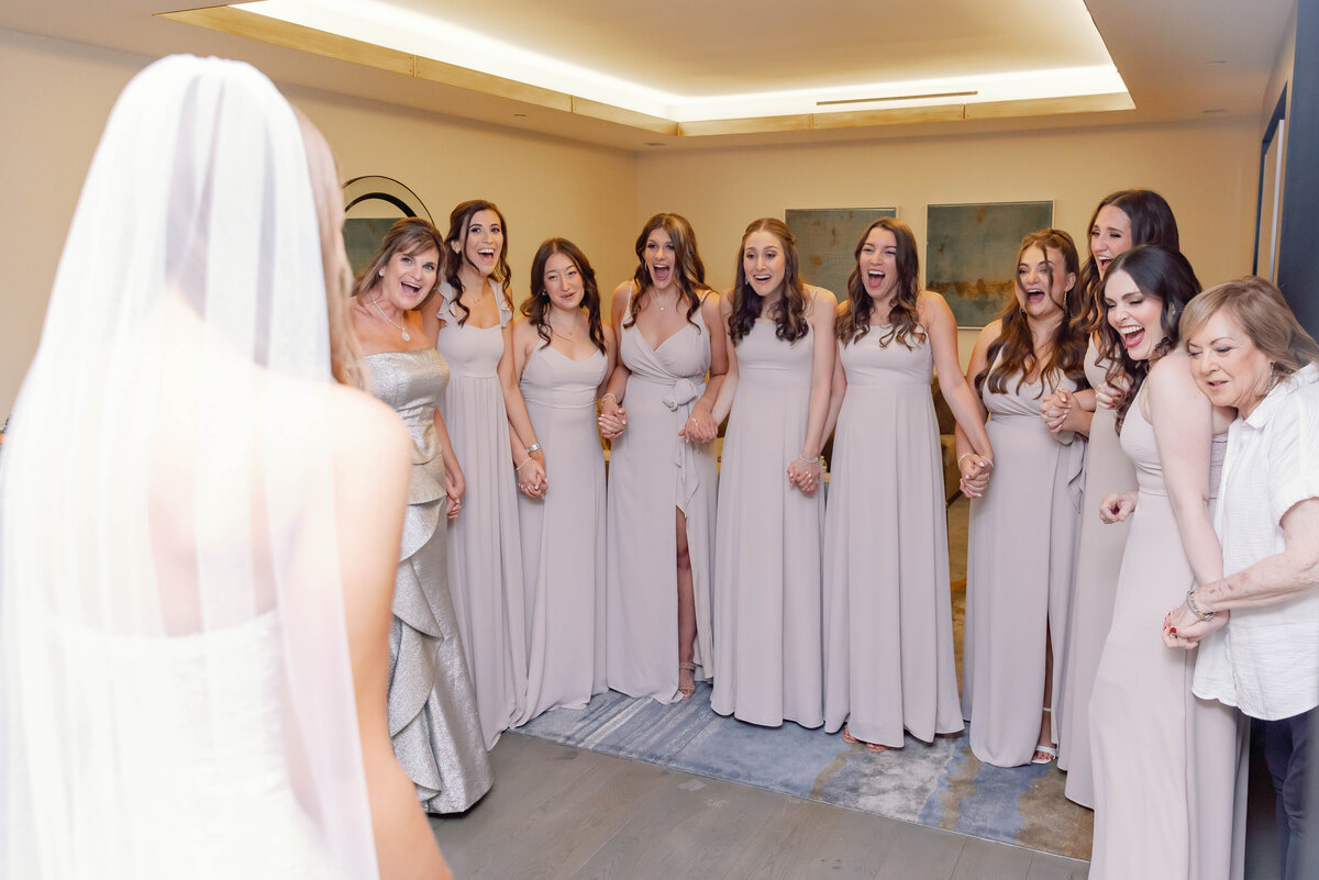 first-look-with-bridesmaids-at the lond-west-hollywood