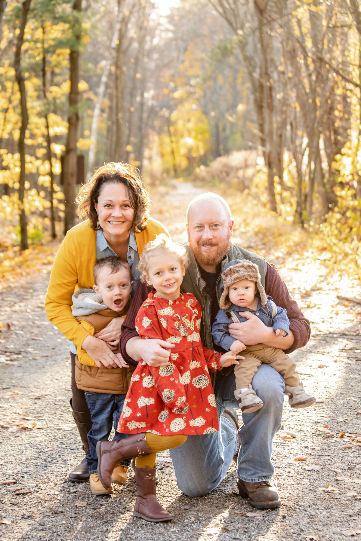 Mason Family Fall Photo in Woods