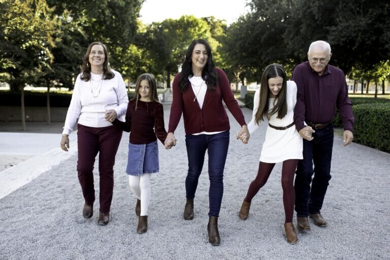 Family laughing and enjoying each other’s company during a fun photoshoot, capturing the joy of togetherness