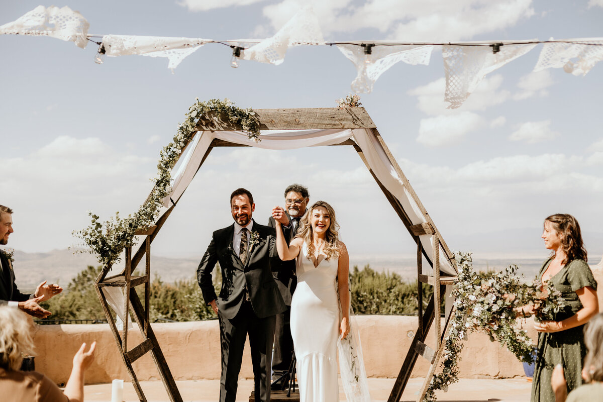 intimate wedding ceremony in Santa Fe, New Mexico