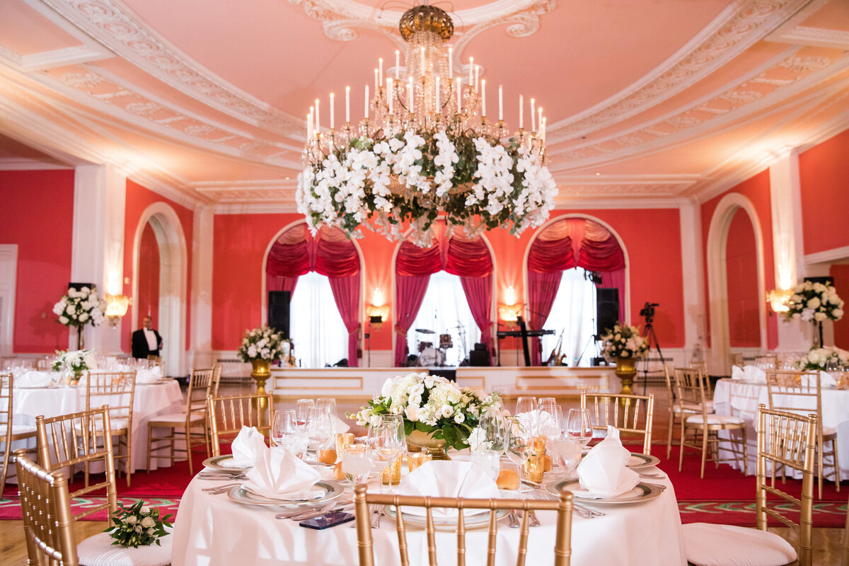 greenbrier resort west virginia wedding reception in the cameo ballroom