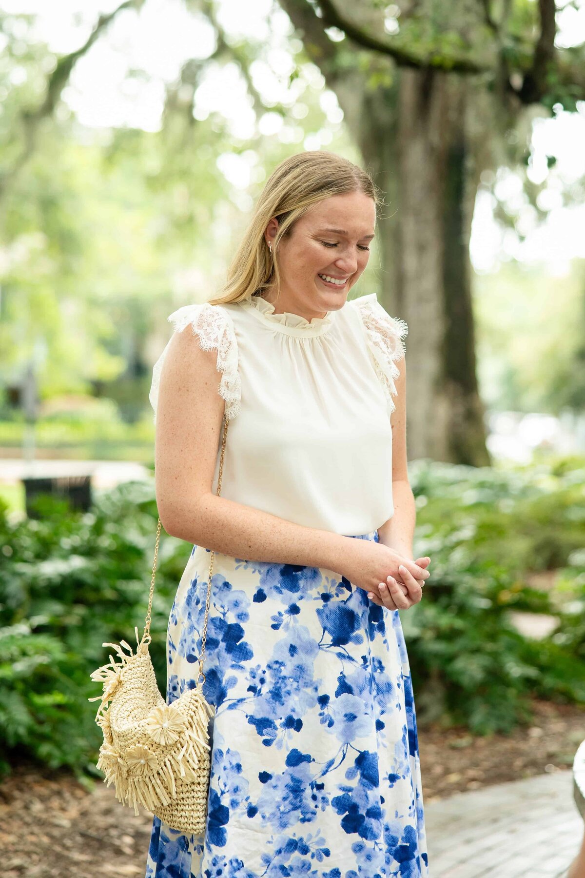Surprise Proposal Photography at Lafayette Square, Savannah GA