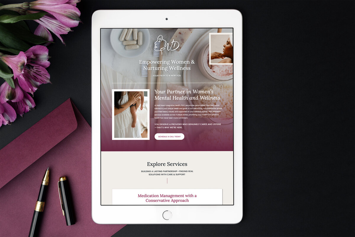 Well Dawn Health | Custom Showit Design by Artisan Kind - 6
