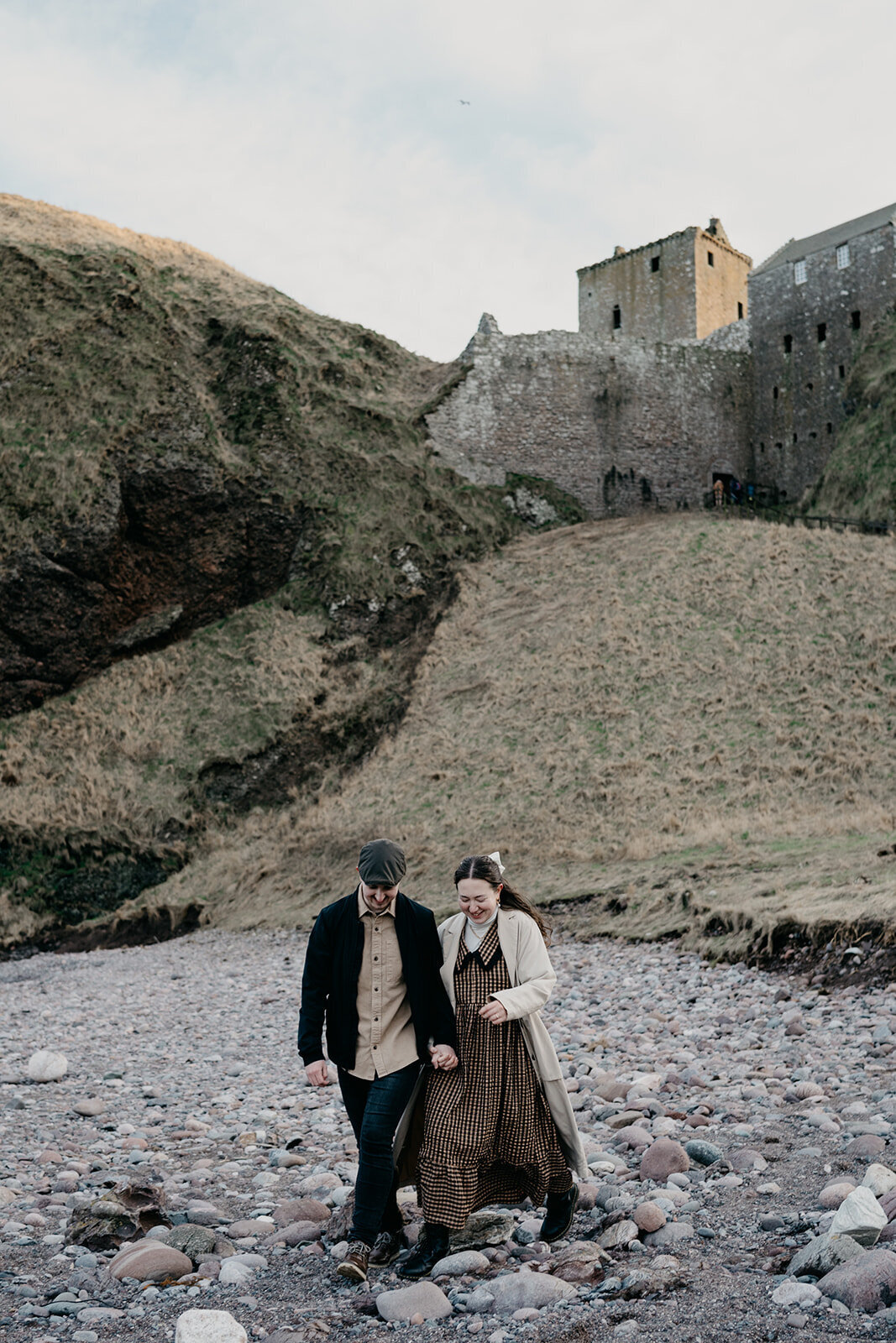 Aberdeenshire Engagement and Couple Photo Session at Dunnottar Castle-42