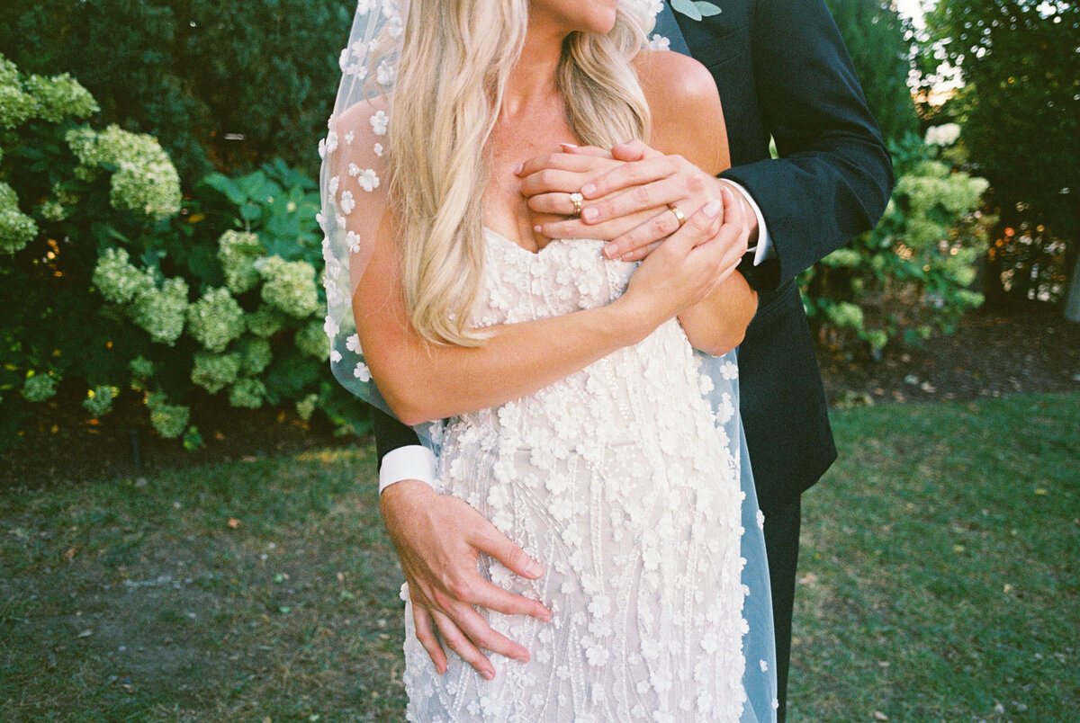 A photographer in Tampa, Florida captures an intimate moment between a bride and groom.