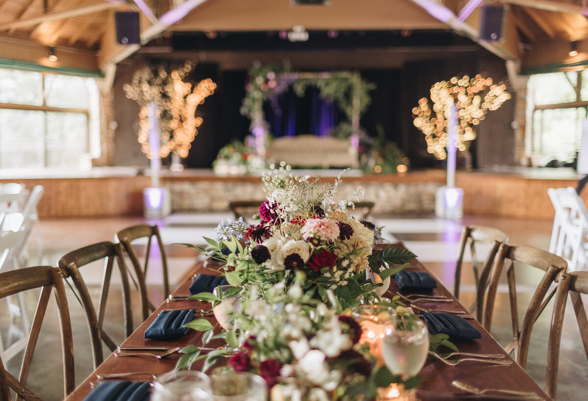 TONY + REKHA Ashville Wedding Day 2 - RECEPTION- before dinner reception decor details- estate table design