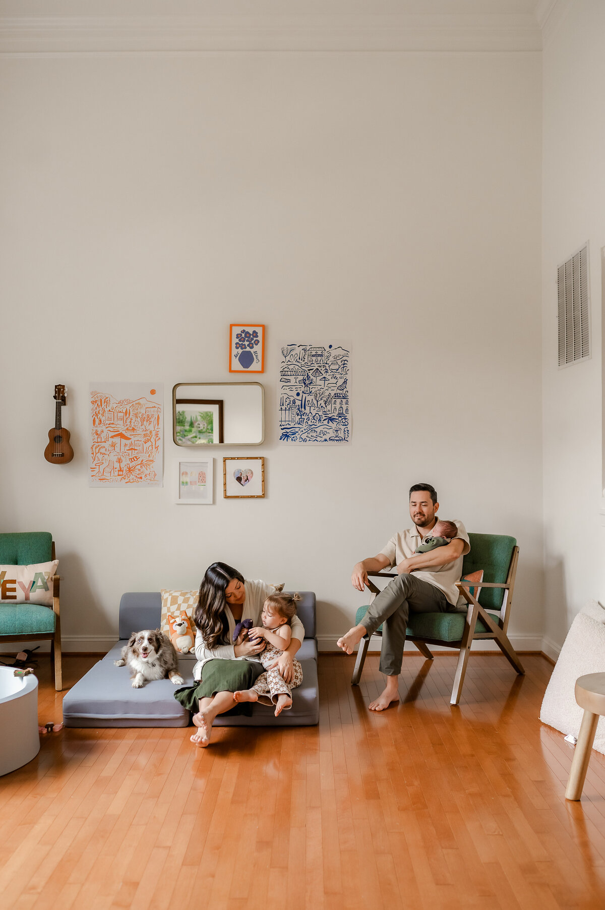 family spends time in impeccably styled playroom together Ijamsville Maryland