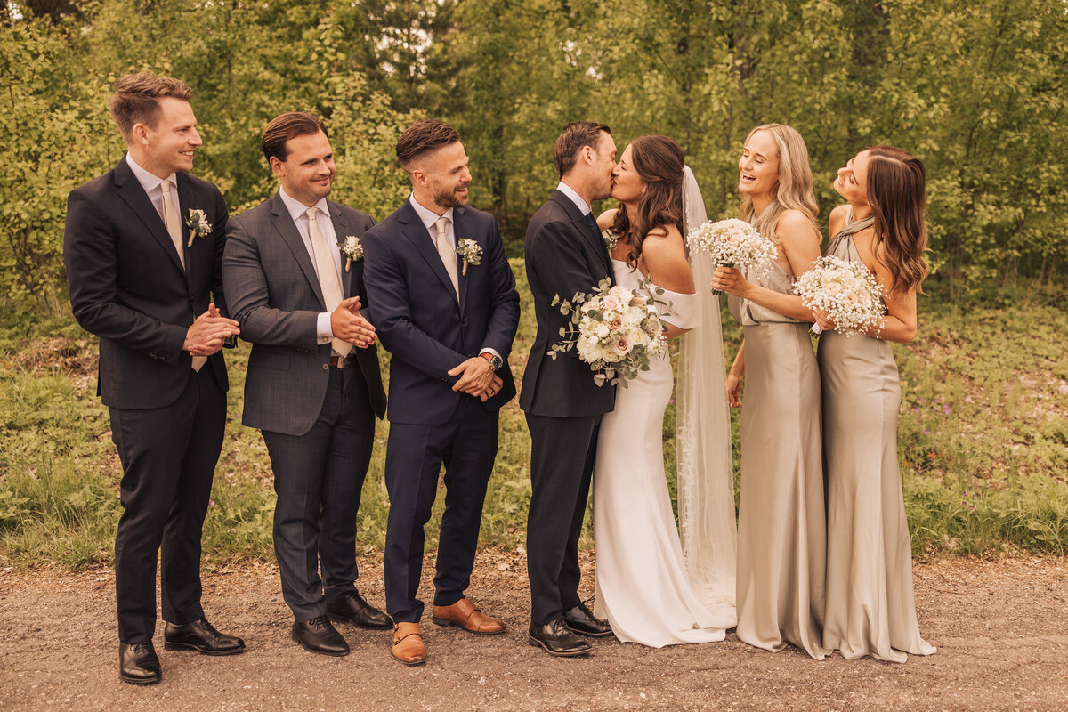 Bröllopsfotografering gruppbilder