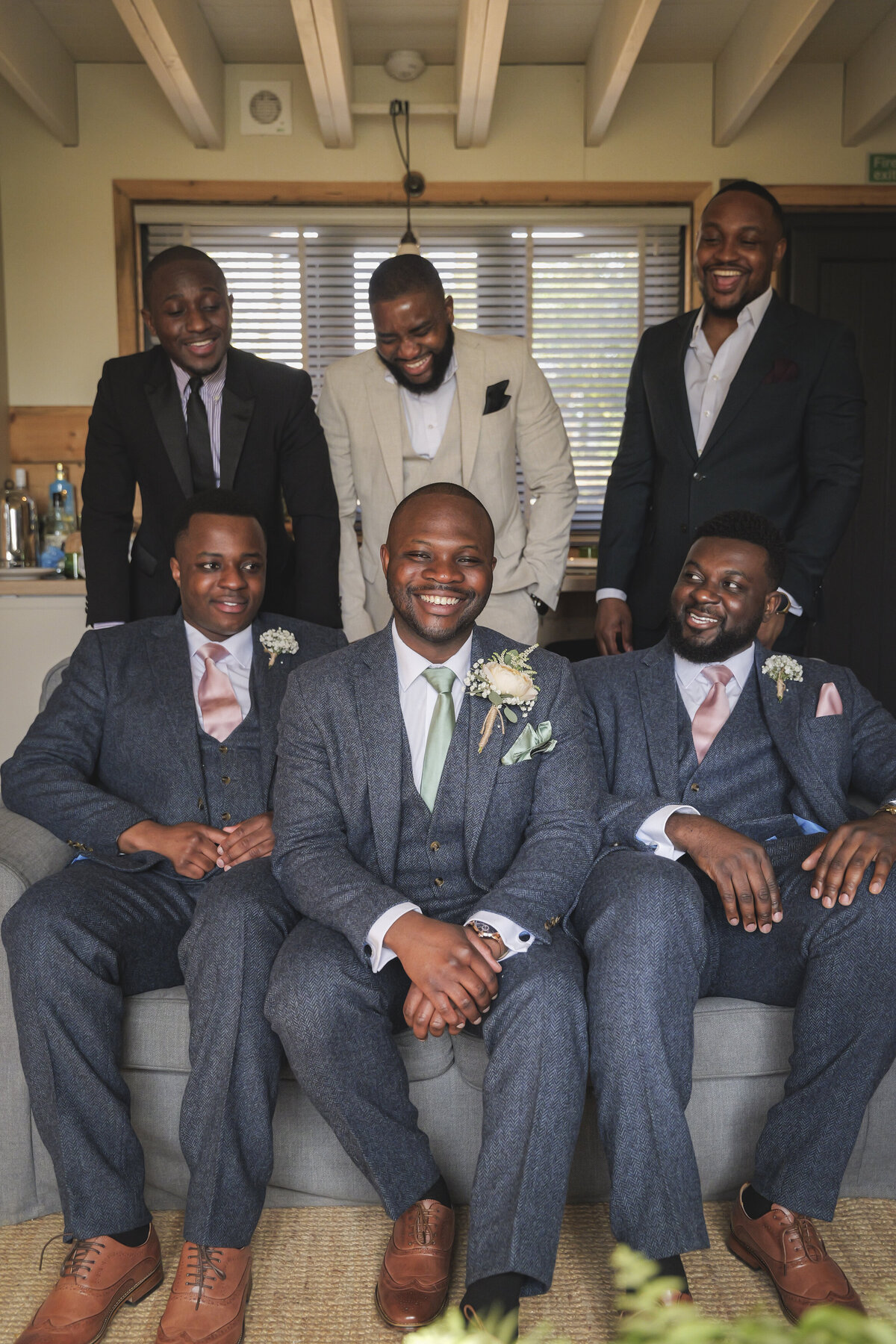 Dexter with his groomsmen